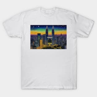 Malaysia, Petronas Twin Towers, impressionism T-Shirt